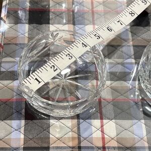 Vintage Cut Glass bowl with notch for spoon